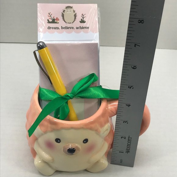 Modern Expression Hedgehog Mug 16 oz. Stationary Set New With Tags - Picture 8 of 9